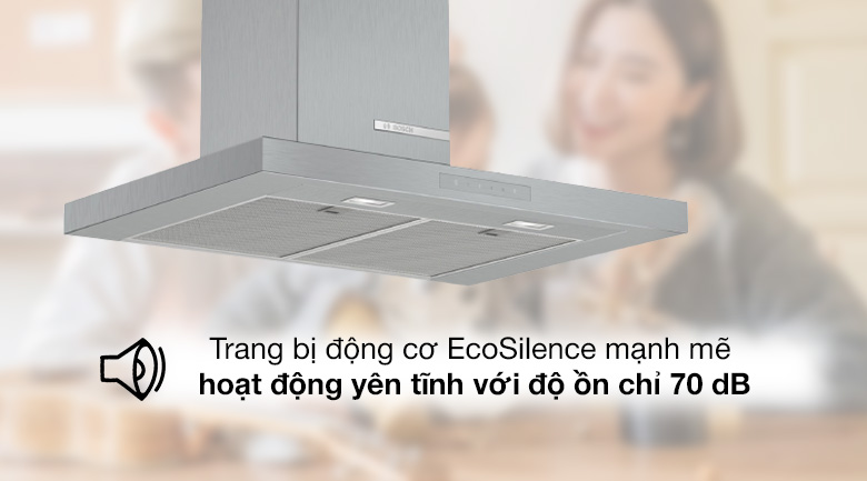 Máy hút mùi áp tường Bosch DWB77CM50 Độ ồn - Điều khiển - Máy hút mùi áp tường Bosch DWB77CM50