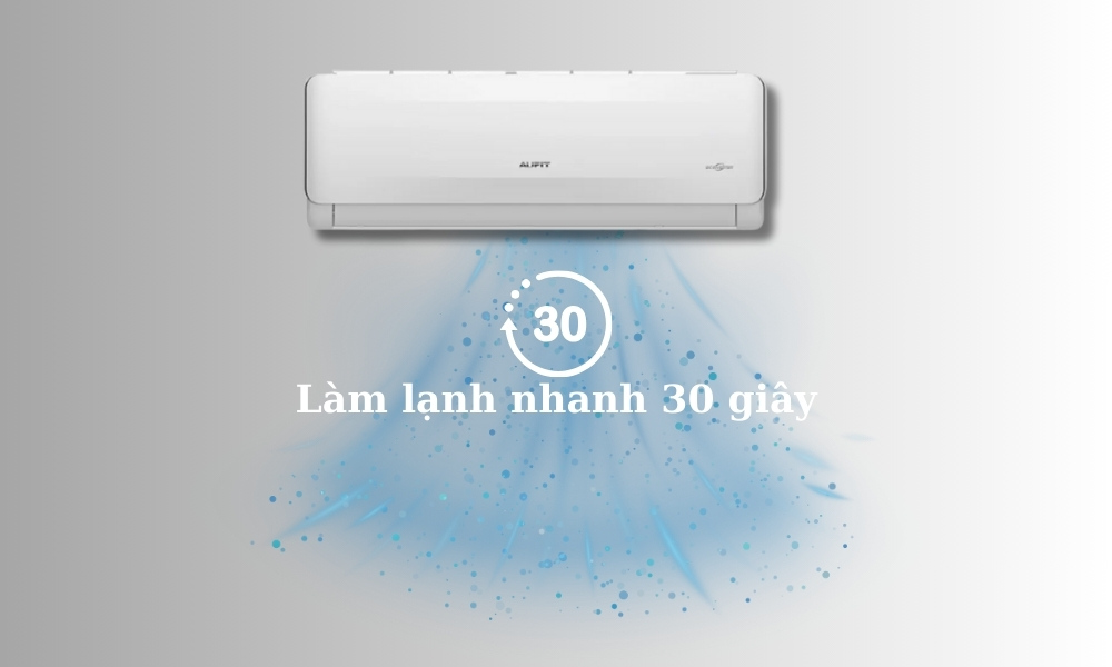 Máy lạnh AUFIT Inverter 1 HP AFW09FHA4DI-3VN Máy Lạnh AUFIT Inverter 1 HP AFW09FHA4DI-3VN làm lạnh nhanh 30 giây