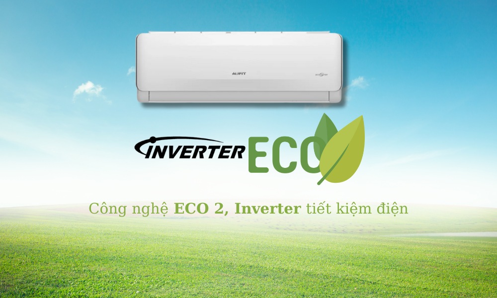 Máy lạnh AUFIT Inverter 1 HP AFW09FHA4DI-3VN Máy Lạnh AUFIT AFW09FHA4DI-3VN tiết kiệm điện với công nghệ Inverter và ECO 2