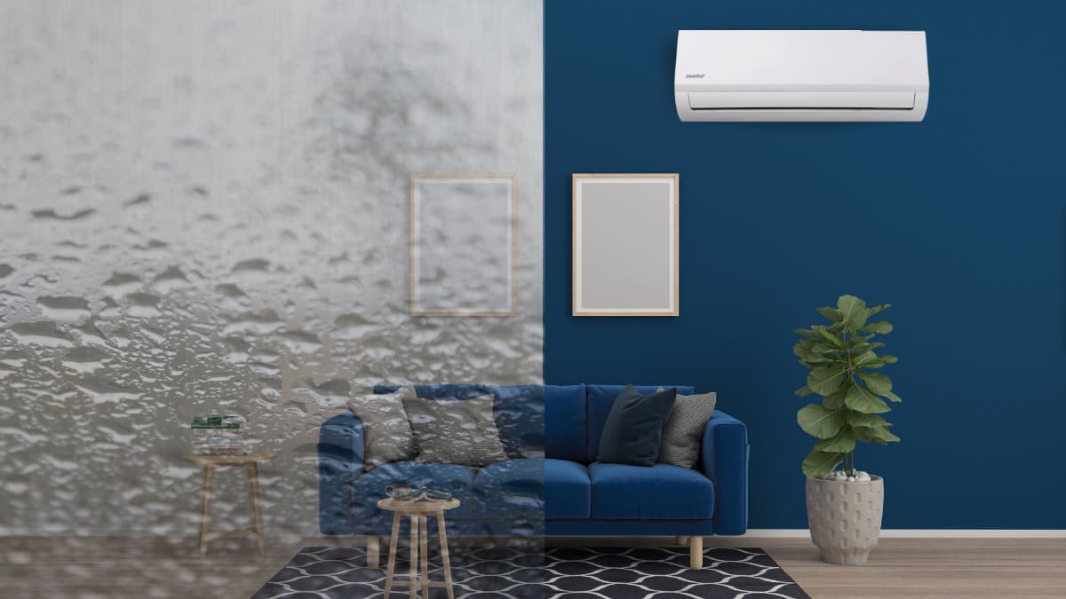 Máy lạnh Comfee 1.5 HP CFS-13FWFF-V Chế độ Dehumidification duy trì độ ẩm phù hợp cho toàn bộ căn phòng