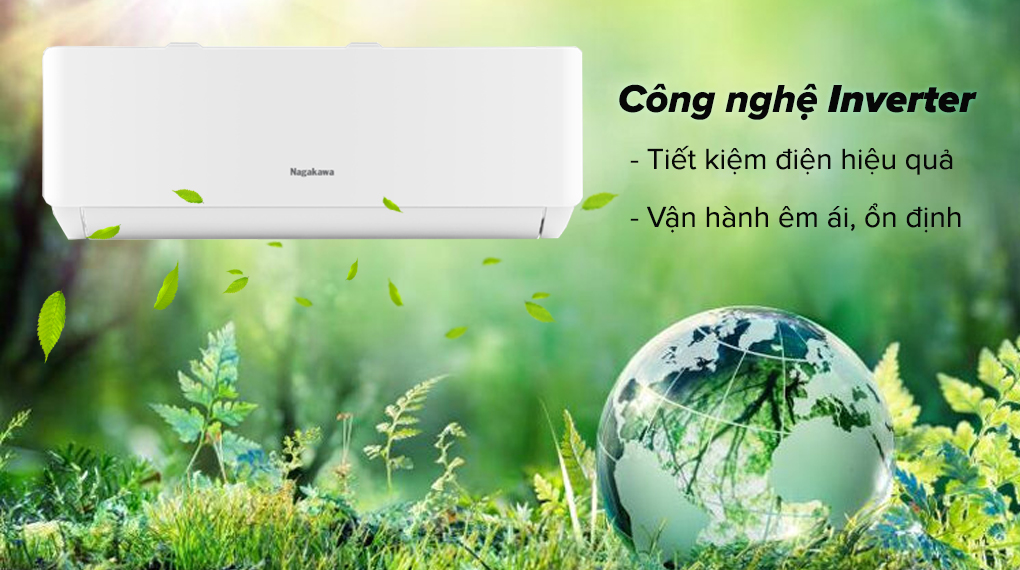 Máy lạnh Nagakawa Inverter 1 HP NIS-C09R2T28 Máy lạnh Nagakawa Inverter 1 HP NIS-C09R2T28 - Tiết kiệm điện hiệu quả với công nghệ Inverter và chế độ Economy