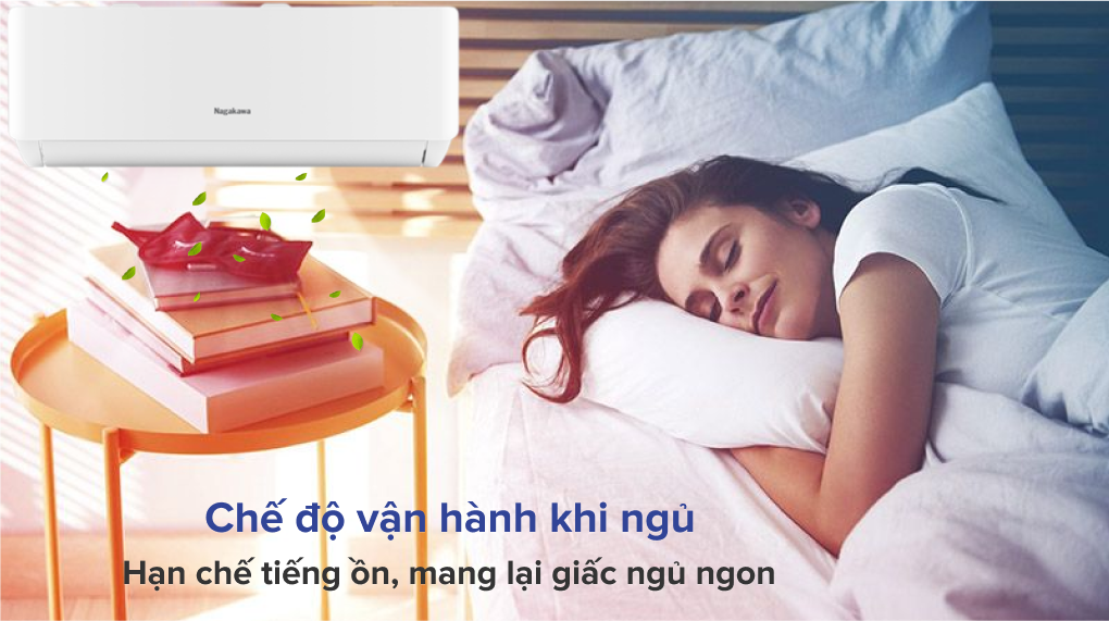 Máy lạnh Nagakawa Inverter 1.5 HP NIS-C12R2T28 Máy lạnh Nagakawa Inverter 1.5 HP NIS-C12R2T28 - Chế độ vận hành khi ngủ