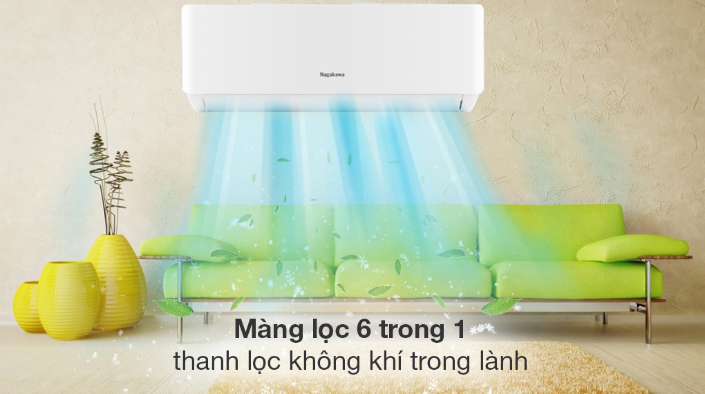 Máy lạnh Nagakawa Inverter 2 HP NIS-C18R2T28 Máy lạnh Nagakawa Inverter 2 HP NIS-C18R2T28 - Khả năng lọc không khí