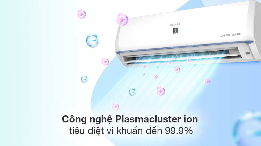 Máy lạnh Sharp Inverter 1 HP AH-XP10BSW Máy lạnh Sharp Inverter 1 HP AH-XP10BSW - Khả năng lọc không khí