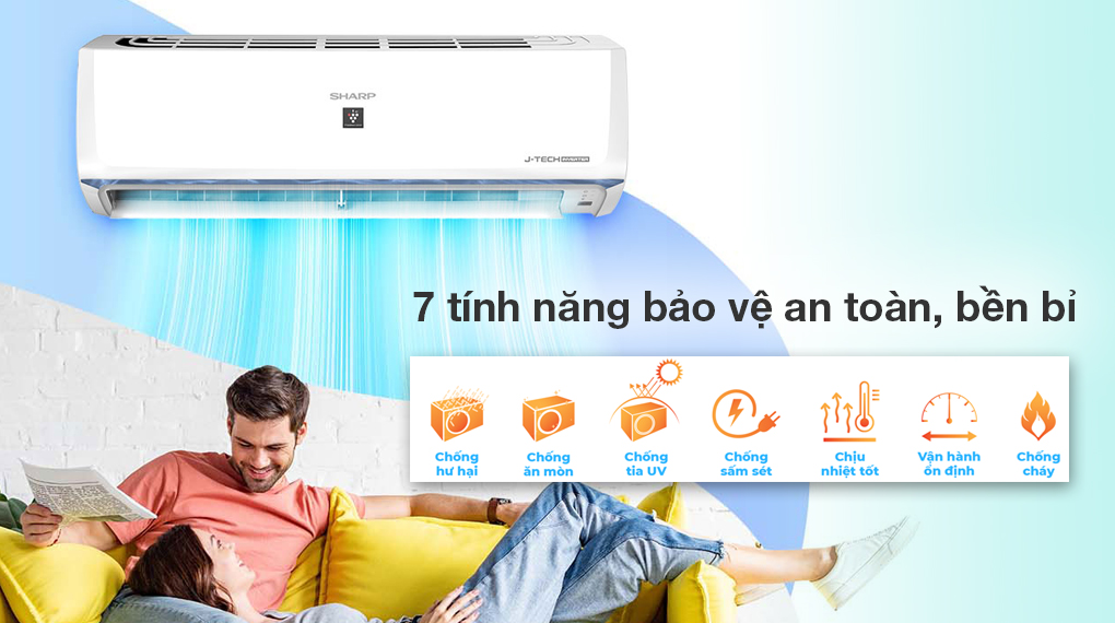 Máy lạnh Sharp Inverter 1 HP AH-XP10BSW Máy lạnh Sharp Inverter 1 HP AH-XP10BSW - Tiện ích