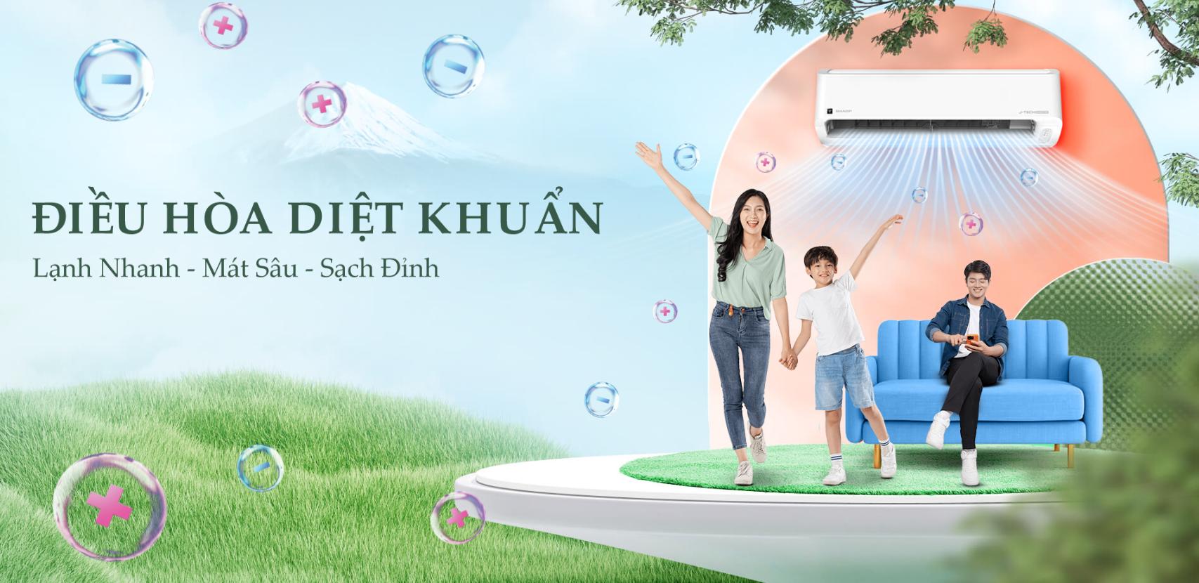 Máy lạnh Sharp Inverter 1 HP AH-XP10DSW Máy lạnh Sharp Inverter 1 HP AH-XP10DSW