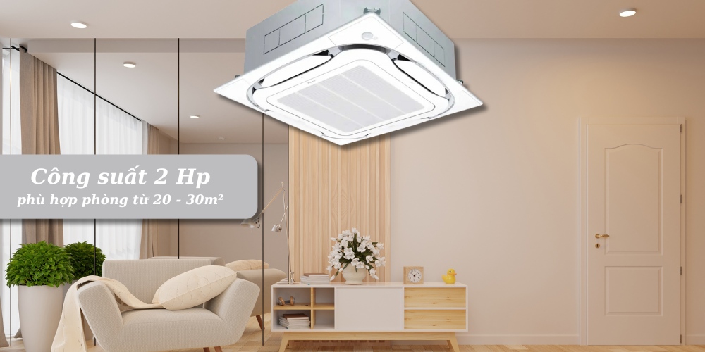Máy lạnh âm trần Daikin 3 HP FCFC71DVM/RZFC71EVM Máy Lạnh Âm Trần Daikin FCFC50DVM công suất làm lạnh 2 Hp
