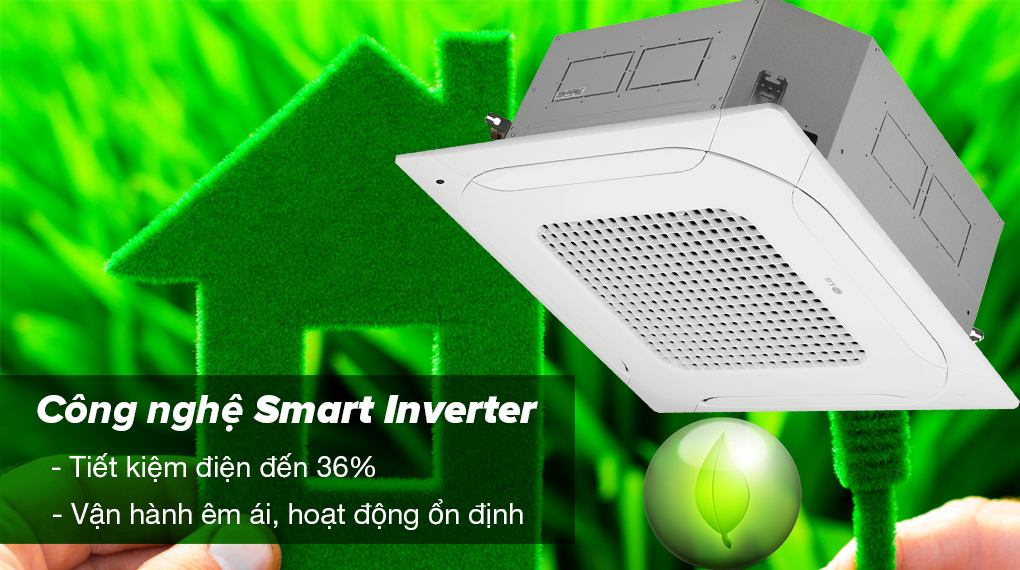 Máy lạnh âm trần LG 2 HP ZTNQ18GPLA0/ZUAB1 Điều hòa âm trần LG Inverter 18000 BTU ZTNQ18GPLA0 - Công nghệ Smart Inverter tiết kiệm điện năng đến 36%, vận hành êm ái