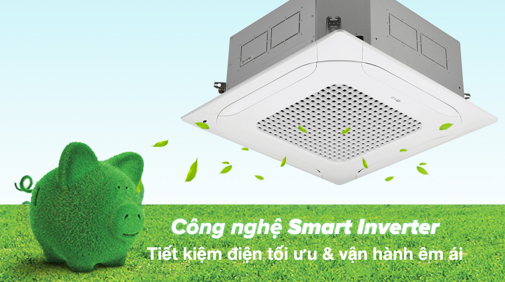 Máy lạnh âm trần LG 2.5 HP ZTNQ24GPLA0/ZUAC1 Điều hòa âm trần LG Inverter 24000 BTU ZTNQ24GPLA0 - Công nghệ Smart Inverter tiết kiệm điện hiệu quả, vận hành êm ái
