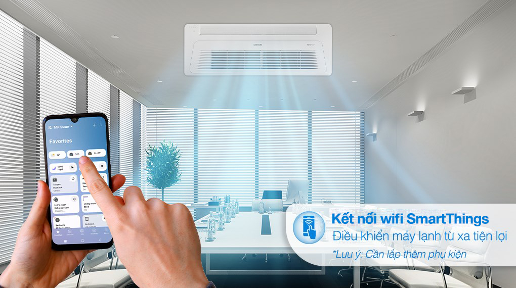 Máy lạnh âm trần Samsung 2 HP AC052TN1DKC/EA Máy lạnh âm trần 1 hướng Samsung Inverter 2 HP AC052TN1DKC/EA - kết nối wifi