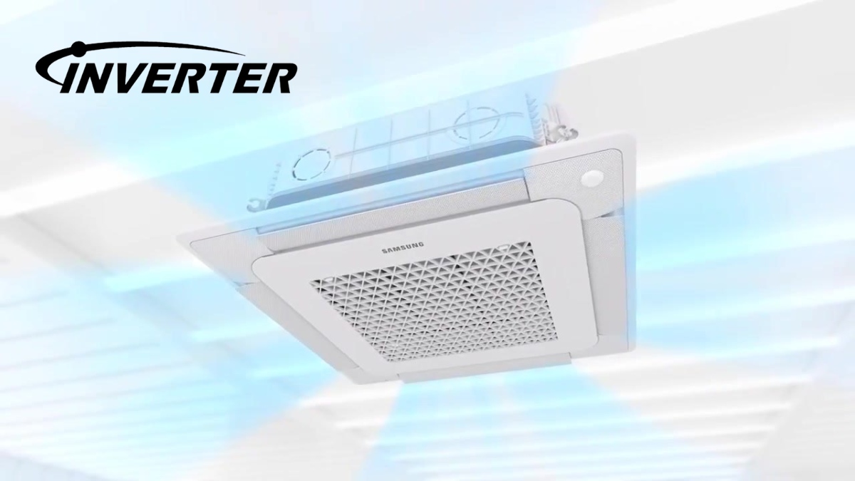 Máy lạnh âm trần Samsung 4.5 Hp AC120TN4DKC-EA Công nghệ Inverter giúp thiết bị làm lạnh ổn định, tiết kiệm điện năng