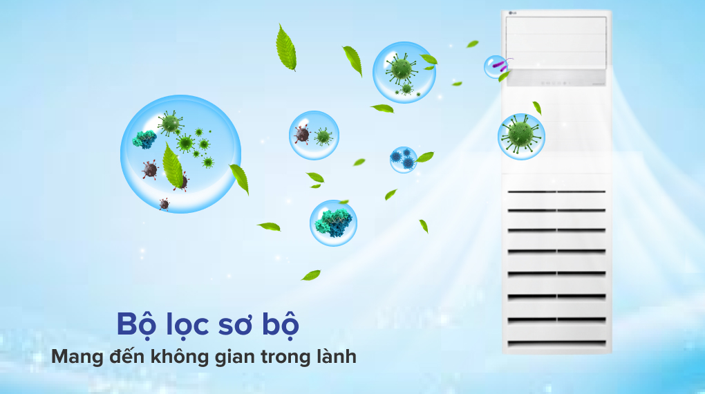 Máy lạnh tủ đứng LG 5 HP ZPNQ48LT3A0/ZUAD3 Máy lạnh tủ đứng LG Inverter 5 HP ZPNQ48LT3A0 - Bộ lọc sơ bộ tuổi thọ cao