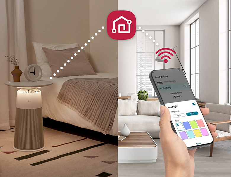 Máy lọc không khí LG PuriCare Aero Furniture AS20GPYU0 điều khiển từ xa