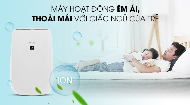 FP-J40E-W hoạt động êm ái với độ ồn 45 dB Máy lọc không khí Sharp FP-J40E-W 23W FP-J40E-W hoạt động êm ái với độ ồn 45 dB