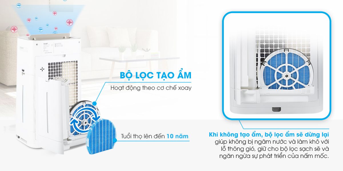 Máy lọc không khí Sharp KC-G50EV-W bo-loc