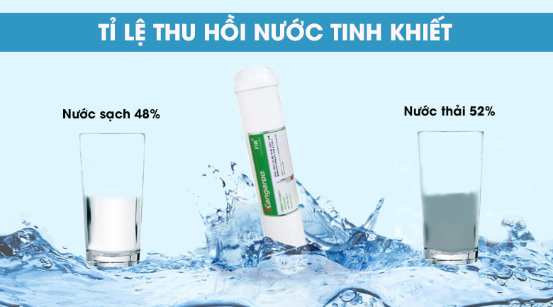 Máy có tỷ lệ lọc - thải là 48/52 - Máy lọc nước RO hydrogen ion kiềm Kangaroo KG100ES 7 lõi Máy lọc nước Hydrogen Kangaroo KG100ES 7 lõi Máy có tỷ lệ lọc - thải là 48/52 - Máy lọc nước RO hydrogen ion kiềm Kangaroo KG100EO 7 lõi