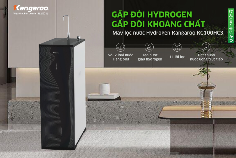 Máy lọc nước Hydrogen Kangaroo KG100HC3 Máy lọc nước Hydrogen Kangaroo KG100HC3