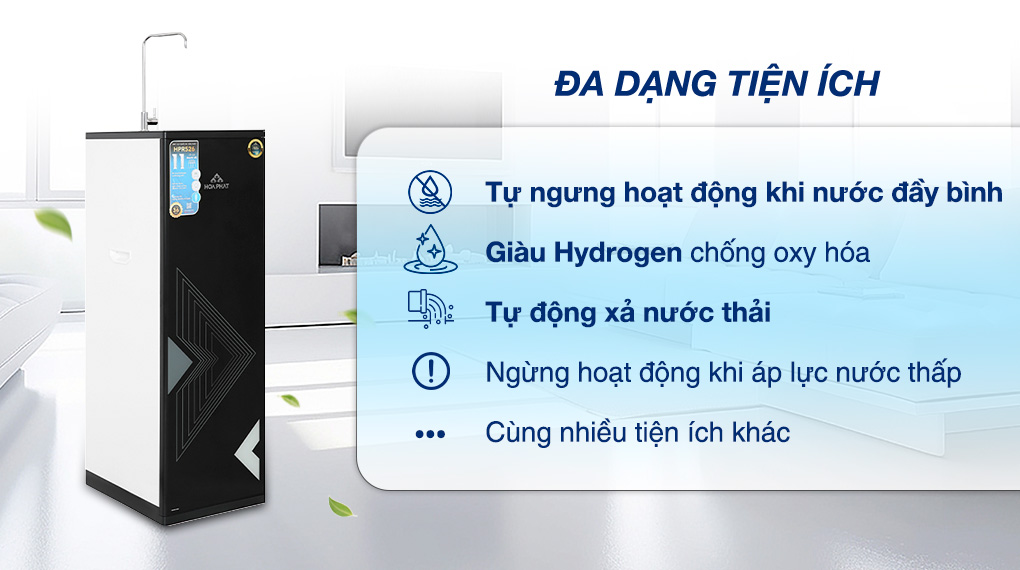 Máy lọc nước RO Hòa Phát HPR526 11 lõi Tiện ích đa dạng - Máy lọc nước RO Hòa Phát HPR526 11 lõi