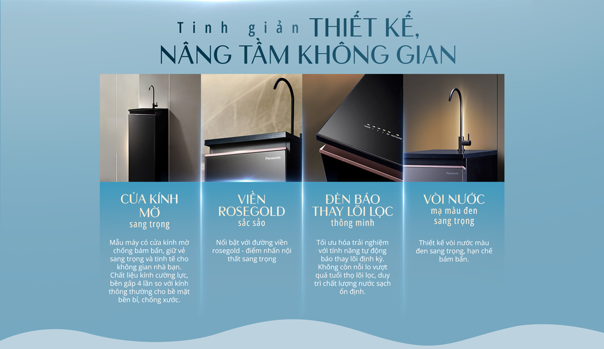 Máy lọc nước RO Panasonic TK-CA813F-VN Nâng tầm không gian sống với máy lọc nước Panasonic TK-CA813F-VN