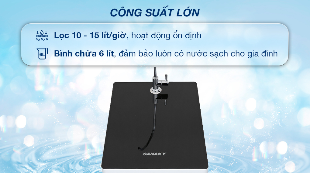 Máy lọc nước RO Sanaky VH-101HP Máy lọc nước RO Sanaky VH101HP - Công suất