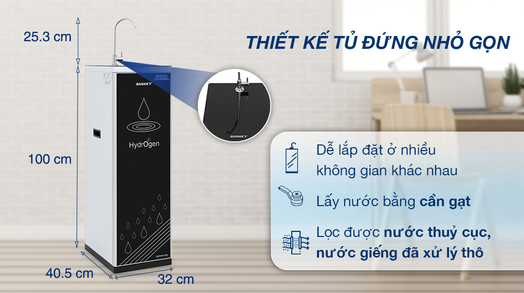 Máy lọc nước RO Sanaky VH-101HP Máy lọc nước RO Sanaky VH101HP - Thiết kế