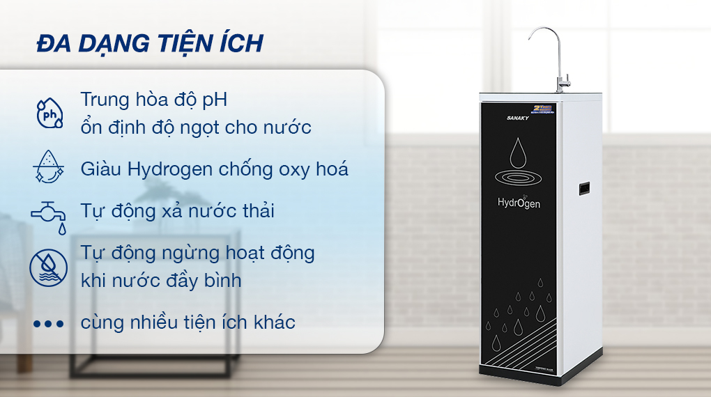 Máy lọc nước RO Sanaky VH-101HP Máy lọc nước RO Sanaky VH101HP - Tiện ích