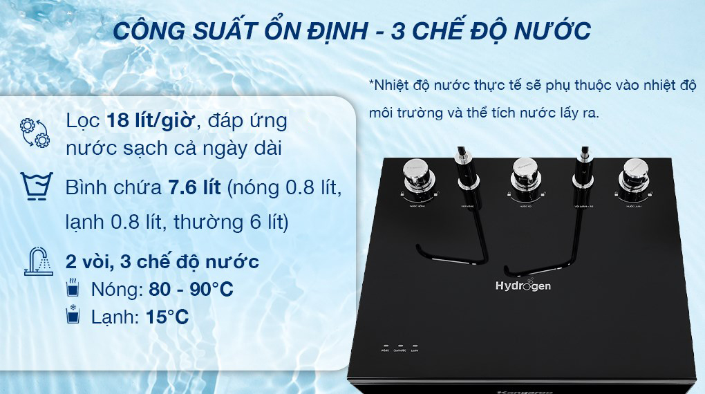 Máy lọc nước RO nóng nguội lạnh Kangaroo KG10A12 Máy lọc nước RO nóng nguội lạnh Kangaroo KG10A12 10 lõi - Công suất lọc