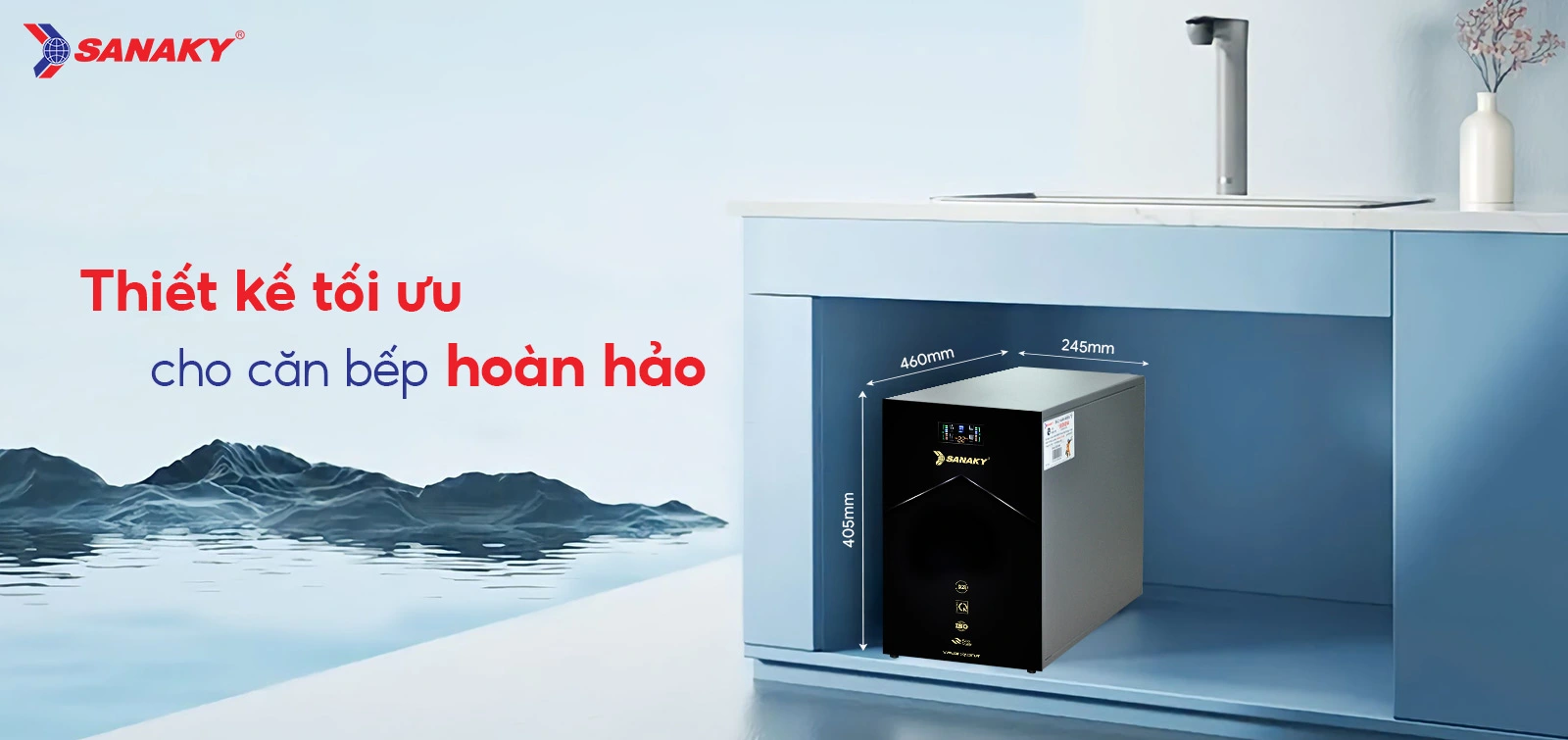 Máy lọc nước Sanaky SNK-CT2407T Thiết kế tối ưu cho căn bếp hoàn hảo