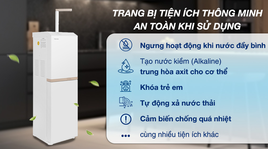 Máy lọc nước RO nóng nguội Toshiba TWP-H2396SVN(W) 10 lõi - An toàn khi sử dụng Máy lọc nước Toshiba Pure series TWP-H2396SVN(W) Máy lọc nước RO nóng nguội Toshiba TWP-H2396SVN(W) 10 lõi - An toàn khi sử dụng