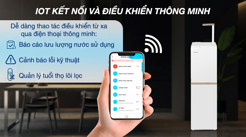 Máy lọc nước RO nóng nguội Toshiba TWP-H2396SVN(W) 10 lõi - Kết nối IOT Máy lọc nước Toshiba Pure series TWP-H2396SVN(W) Máy lọc nước Toshiba Pure series TWP-H2396SVN(W)