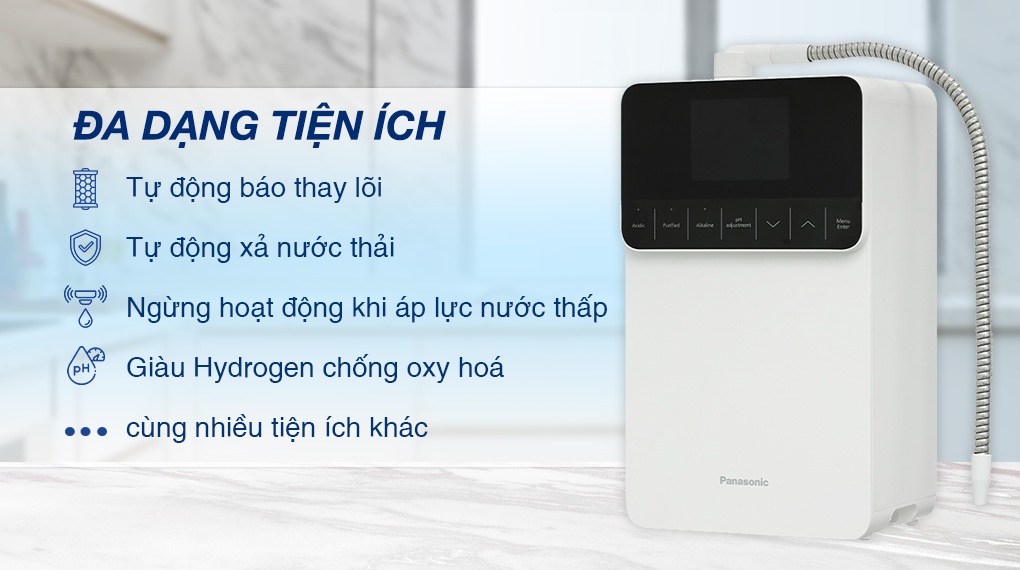 Panasonic TK-AS700 - Tiện ích Máy lọc nước điện giải ion kiềm Panasonic TK-AS700-WVN Panasonic TK-AS700 - Tiện ích