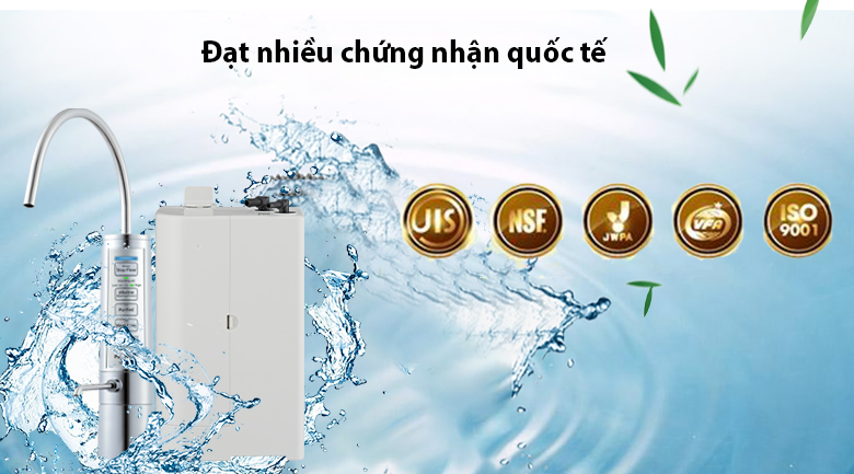 Máy lọc nước ion kiềm âm tủ Panasonic TK-AB50-ZEX Chứng nhận Máy lọc nước Ion kiềm Panasonic TK AB50 5 tấm điện cực