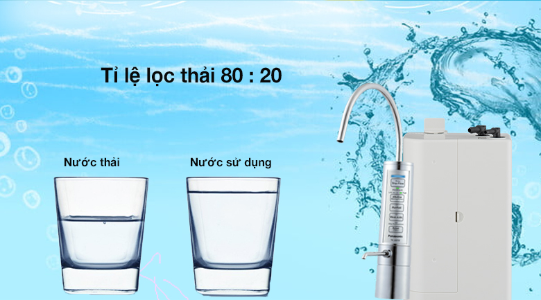 Máy lọc nước ion kiềm âm tủ Panasonic TK-AB50-ZEX Tỉ lệ lọc