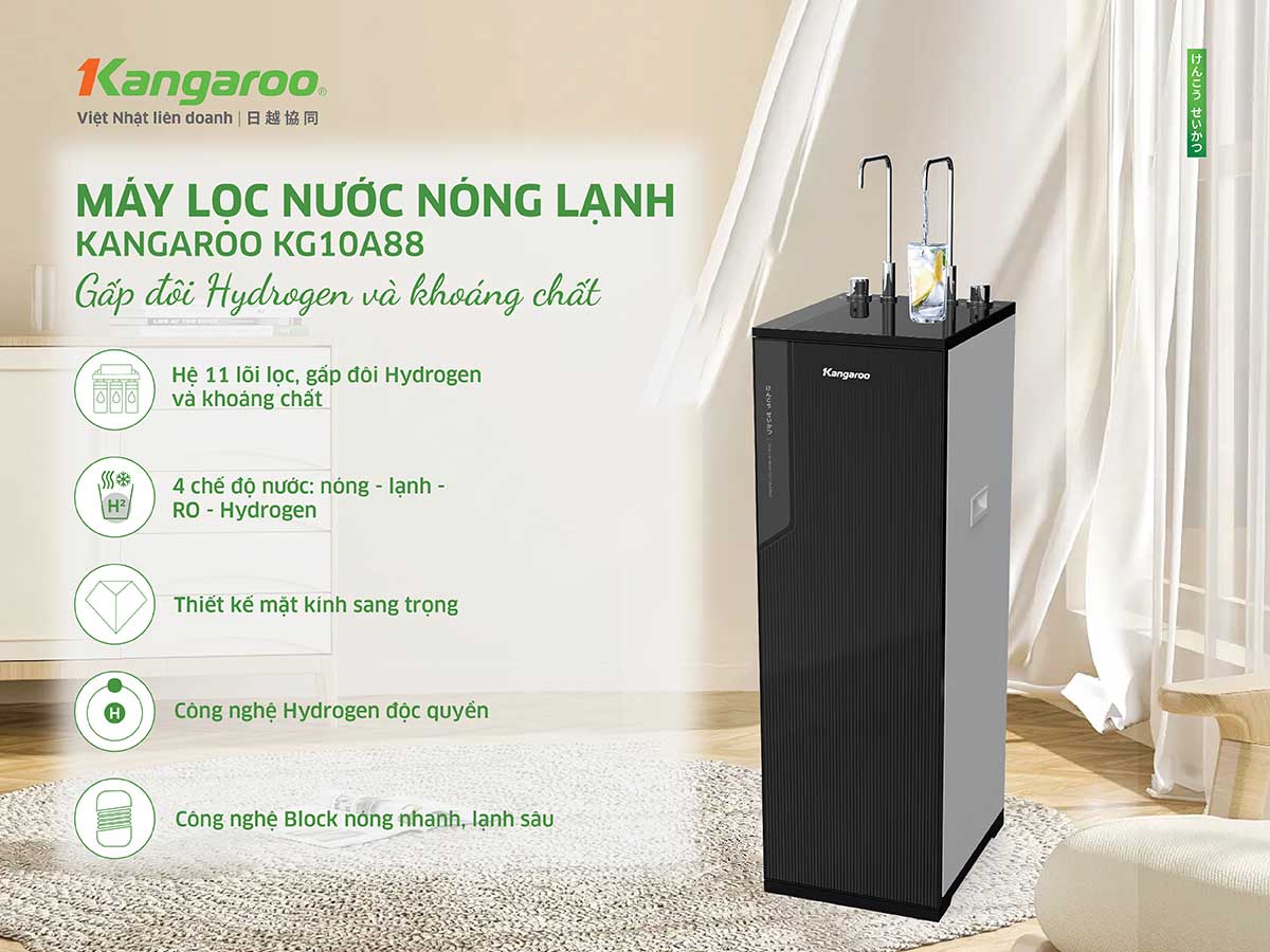 Máy lọc nước nóng lạnh Kangaroo KG10A88 Máy lọc nước nóng lạnh Kangaroo KG10A88