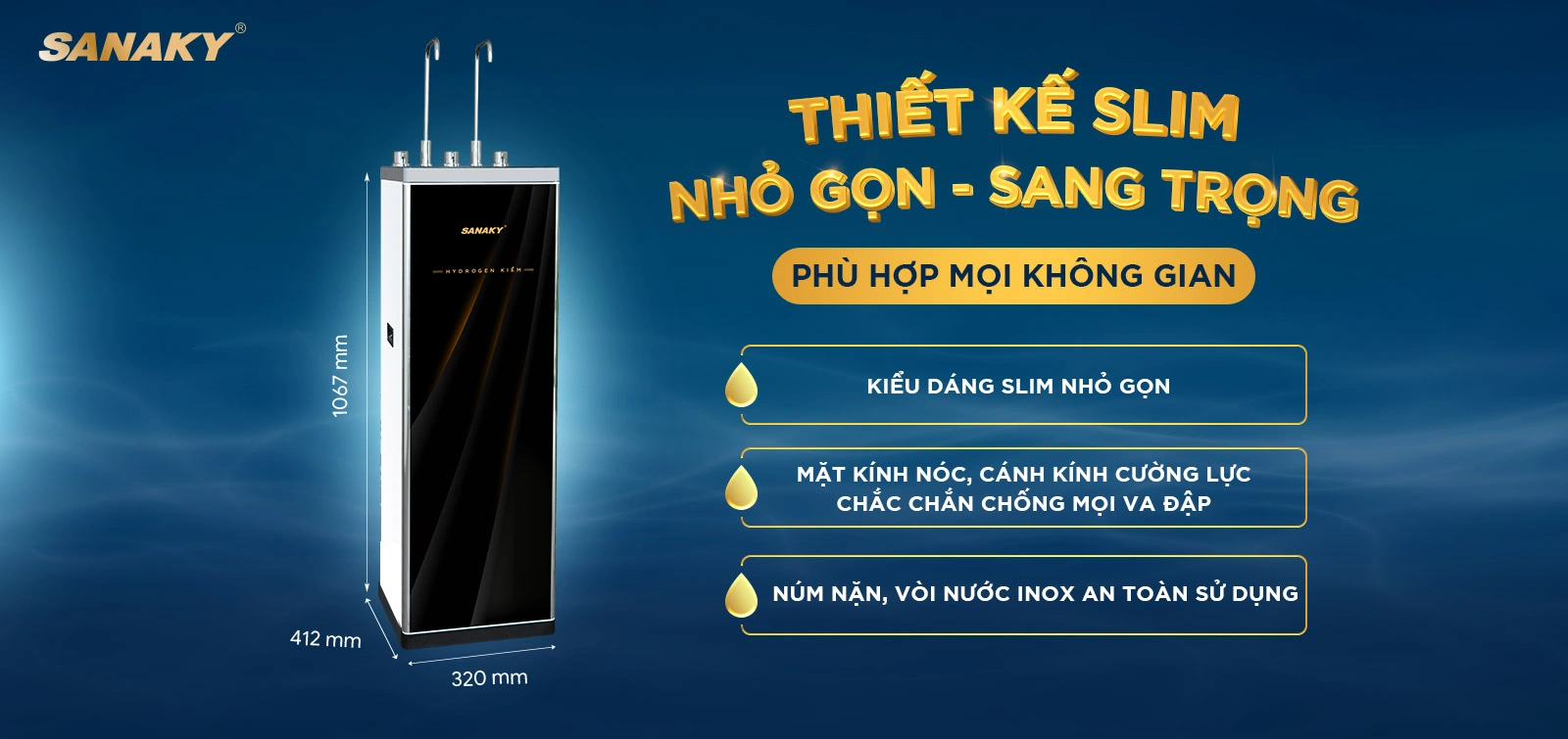 Máy lọc nước nóng lạnh Sanaky SNK-S3HK001 Máy lọc nước nóng lạnh Sanaky SNK-S3HK001