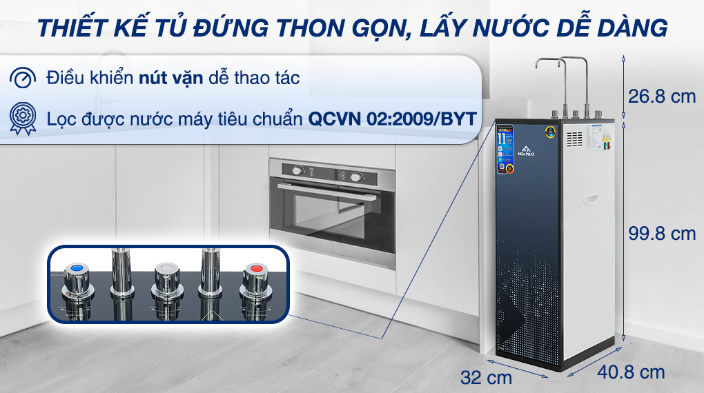 Máy lọc nước nóng nguội lạnh Hòa Phát HPN666 Máy lọc nước nóng nguội lạnh Hòa Phát HPN666