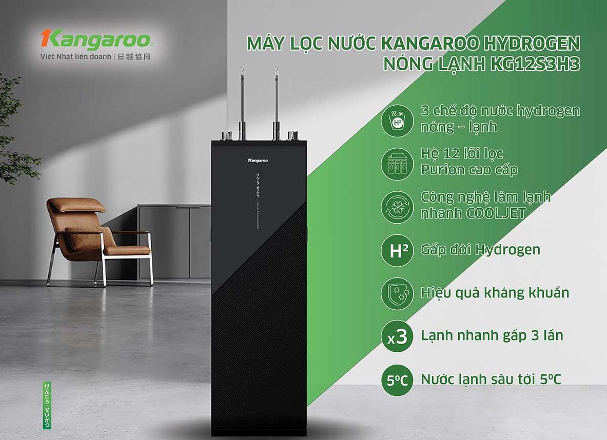 Máy lọc nước nóng nguội lạnh Kangaroo KG12S3H3 Máy lọc nước nóng nguội lạnh Kangaroo KG12S3H3