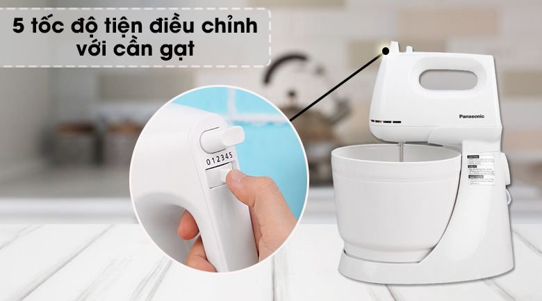 Máy nhồi bột đánh trứng Panasonic MK-GB3WRA Máy đánh trứng Panasonic MK-GB3WRA - 5 tốc độ