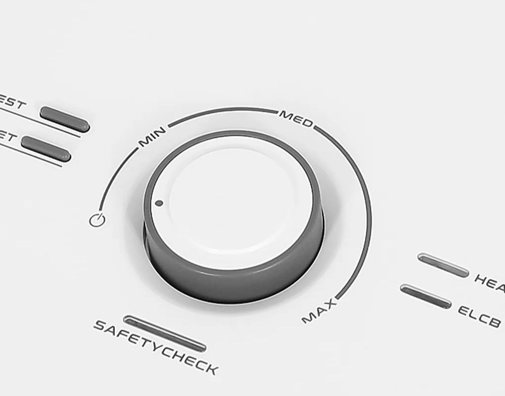 Máy nước nóng Trực Tiếp Ariston AURES PREMIUM 4.5 Núm xoay chỉnh nhiệt trên máy nước nóng Ariston Aures Premium 4.5