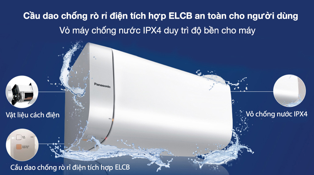 Máy nước nóng gián tiếp Panasonic 30 lít DH-30HBMVW - ELCB Máy nước nóng gián tiếp Panasonic 30 lít DH-30HBMVW Máy nước nóng gián tiếp Panasonic 30 lít DH-30HBMVW - ELCB