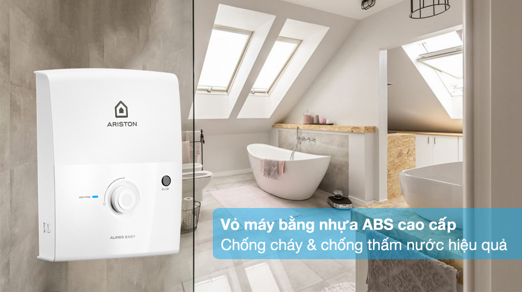 Máy nước nóng trực tiếp Ariston AURES EASY 4.5P Máy nước nóng trực tiếp Ariston AURES EASY 4.5 D - Thiết kế