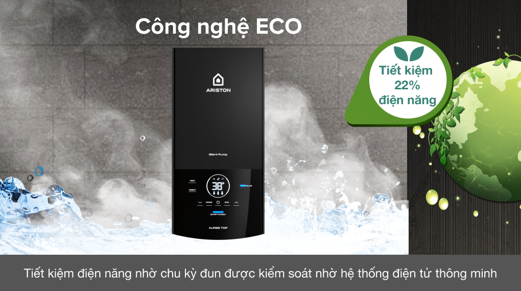 Máy nước nóng trực tiếp Ariston 4500W AURES TOP 4.5P - Công nghệ ECO tiết kiệm điện năng. Máy nước nóng trực tiếp Ariston AURES TOP 4.5P Máy nước nóng trực tiếp Ariston 4500W AURES TOP 4.5P - Công nghệ ECO tiết kiệm điện năng.