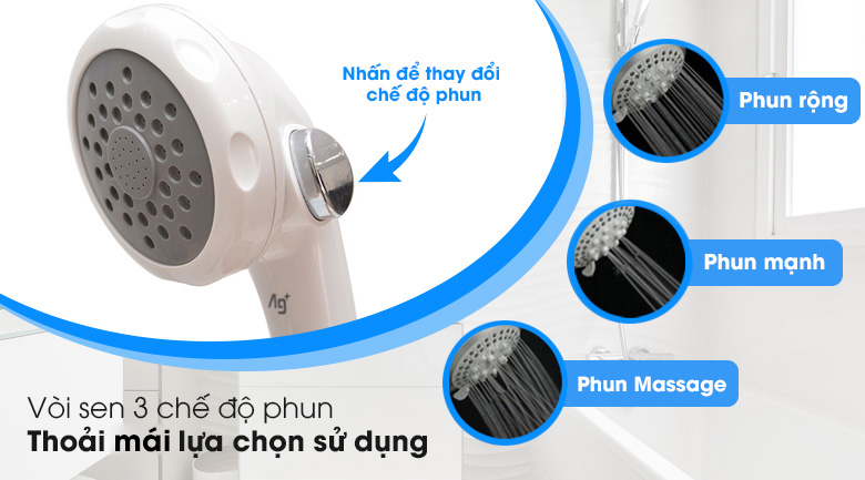 Máy nước nóng trực tiếp Panasonic DH-4MP1VW 3 chế độ phun - Máy nước nóng Panasonic DH-4MP1VW 4.5 kW
