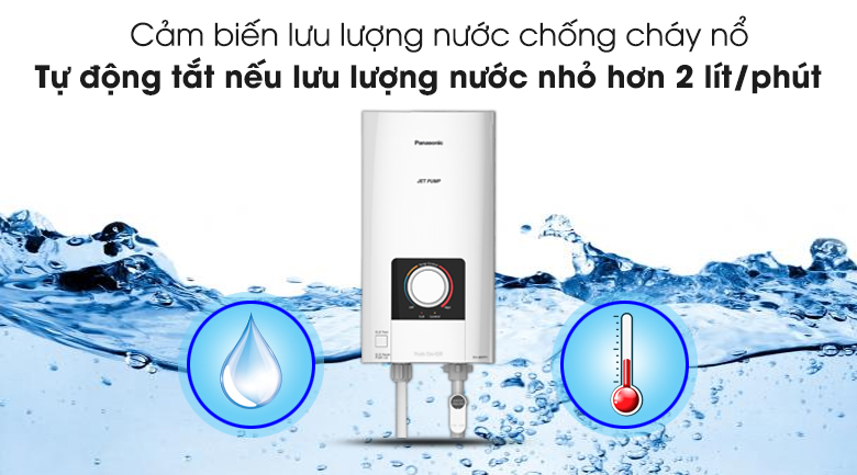Máy nước nóng trực tiếp Panasonic DH-4NTP1VM Máy nước nóng Panasonic DH-4NTP1VM 4500W - Cảm biến lưu lượng nước