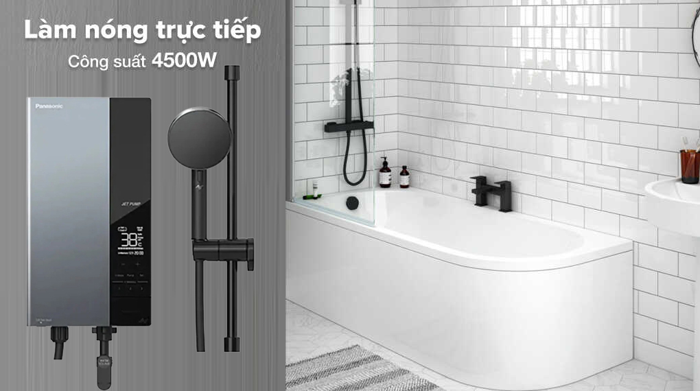 Máy nước nóng trực tiếp Panasonic DH-4UDP1VZ Làm nóng trực tiếp - Máy nước nóng trực tiếp Panasonic 4500W DH-4UDP1VZ