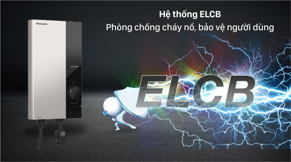 Máy nước nóng trực tiếp Panasonic DH-4UP1VS Máy nước nóng trực tiếp Panasonic 4500W DH-4UP1VS - Chế độ an toàn