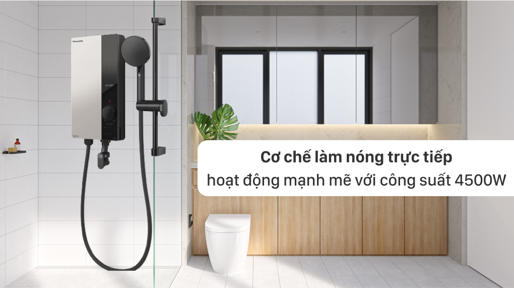 Máy nước nóng trực tiếp Panasonic DH-4UP1VS Máy nước nóng trực tiếp Panasonic 4500W DH-4UP1VS - Đặc điểm làm nóng