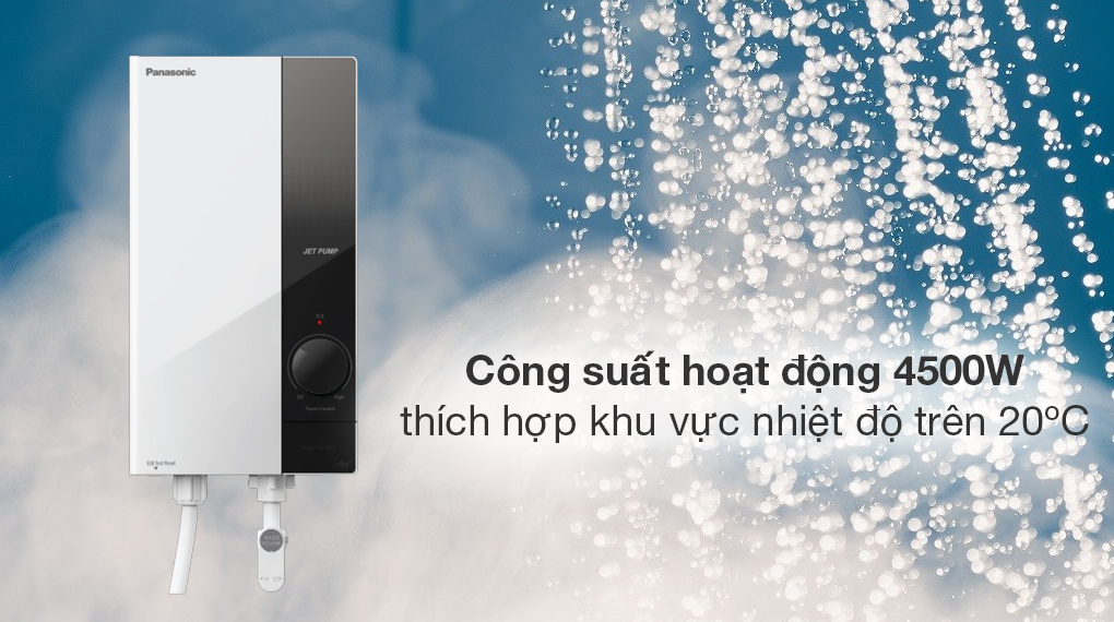 Máy nước nóng trực tiếp Panasonic DH-4UP1VW Máy nước nóng trực tiếp Panasonic 4500W DH-4UP1VW - Đặc điểm làm nóng