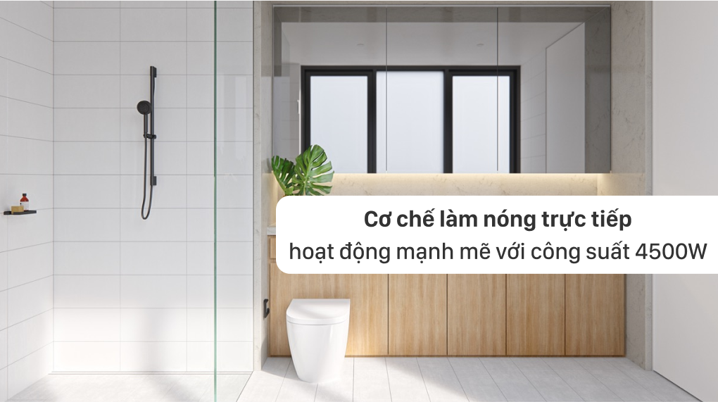 Máy nước nóng trực tiếp Panasonic DH-4US1VW Máy nước nóng trực tiếp Panasonic 4500W DH-4US1VW - Đặc điểm làm nóng
