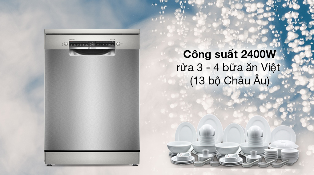 Máy rửa chén độc lập Bosch SMS4ECI26E - Công suất - Độ ồn Máy rửa chén độc lập Bosch SMS4ECI26E Máy rửa chén độc lập Bosch SMS4ECI26E - Công suất - Độ ồn